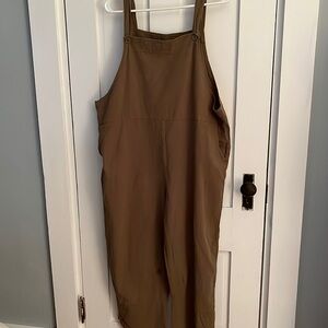 Cotton & linen olive overalls XL